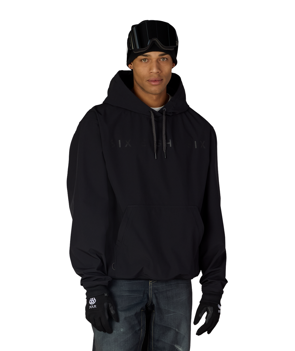MENS WATERPROOF TEAM HOODY - BLACK