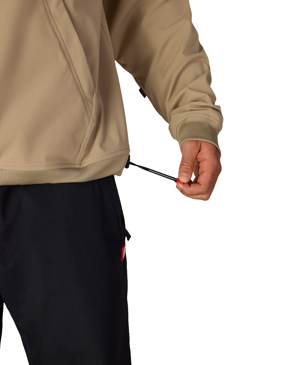 MENS WATERPROOF TEAM HOODY - KHAKI