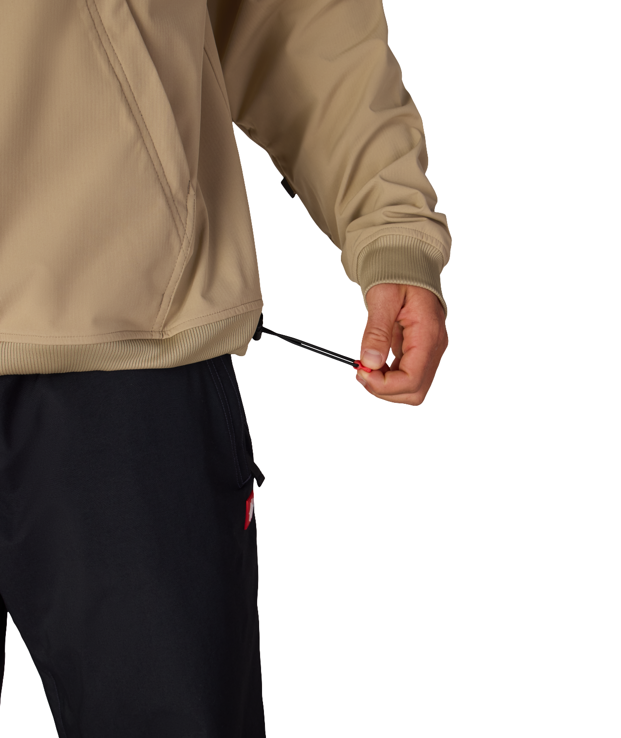 MENS WATERPROOF TEAM HOODY - KHAKI