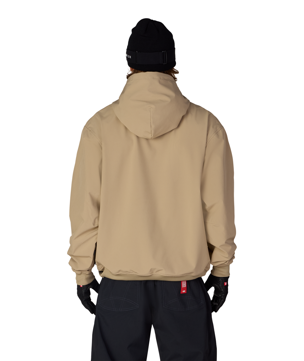 MENS WATERPROOF TEAM HOODY - KHAKI