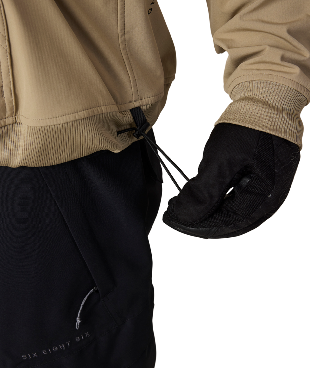 MENS WATERPROOF TEAM HOODY - KHAKI