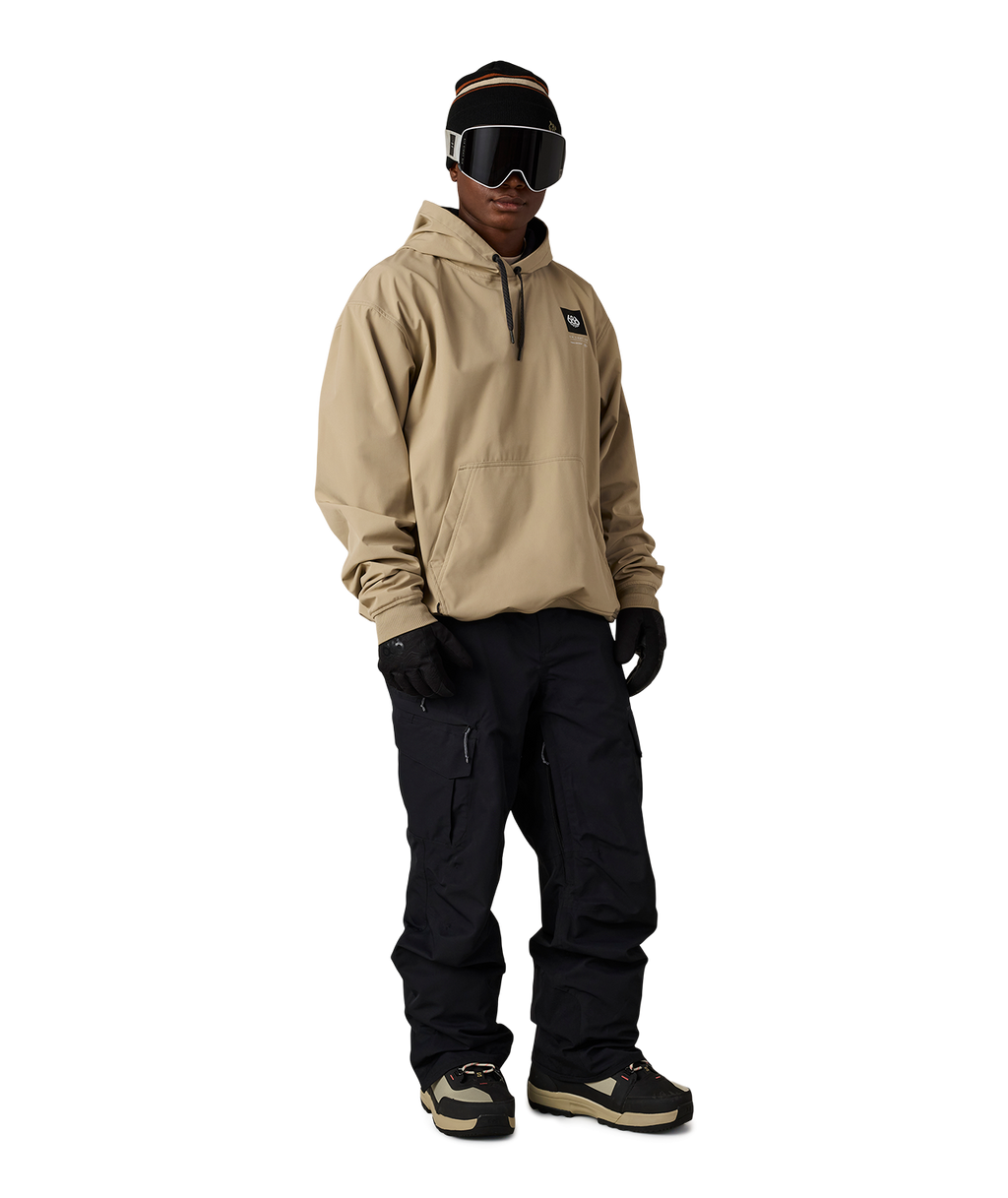 MENS WATERPROOF TEAM HOODY - KHAKI