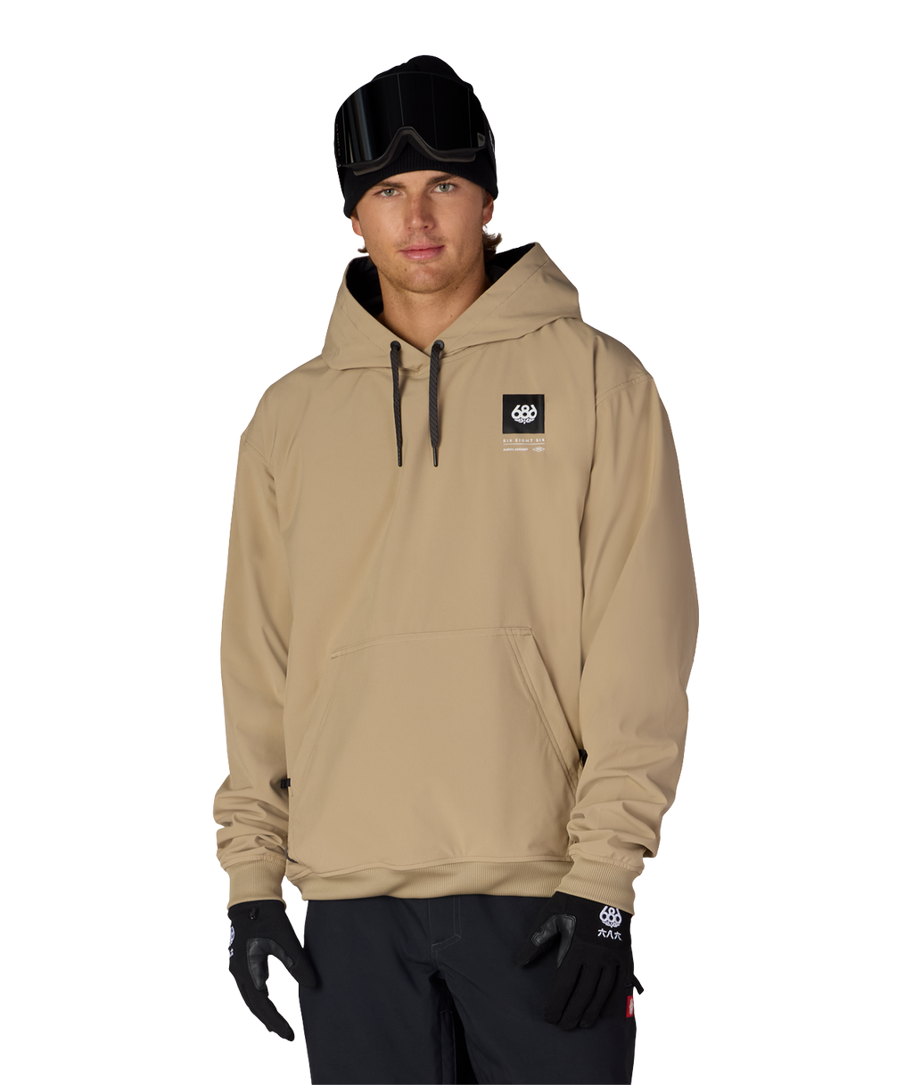 MENS WATERPROOF TEAM HOODY - KHAKI