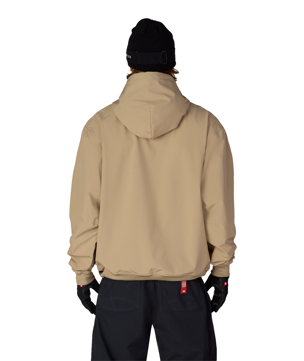 MENS WATERPROOF TEAM HOODY - KHAKI