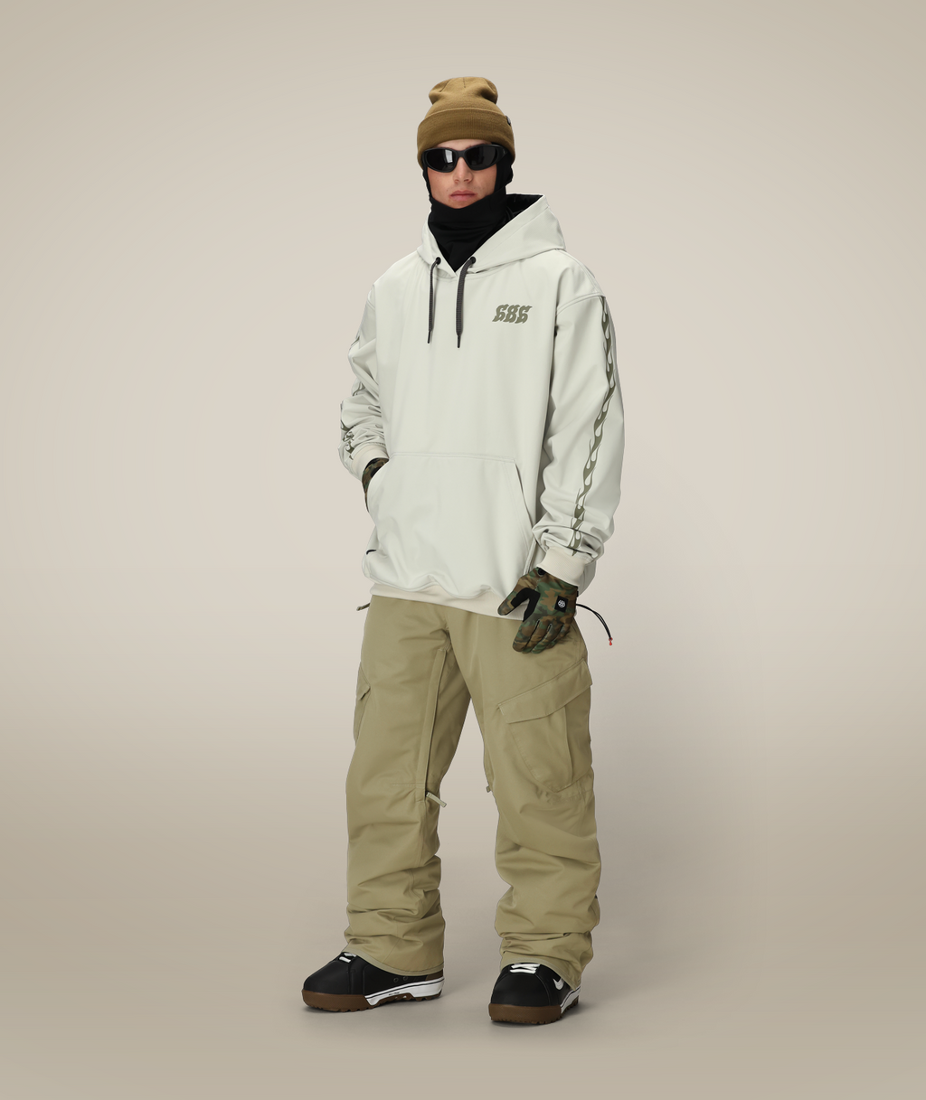 MENS WATERPROOF TEAM HOODY - LIMESTONE