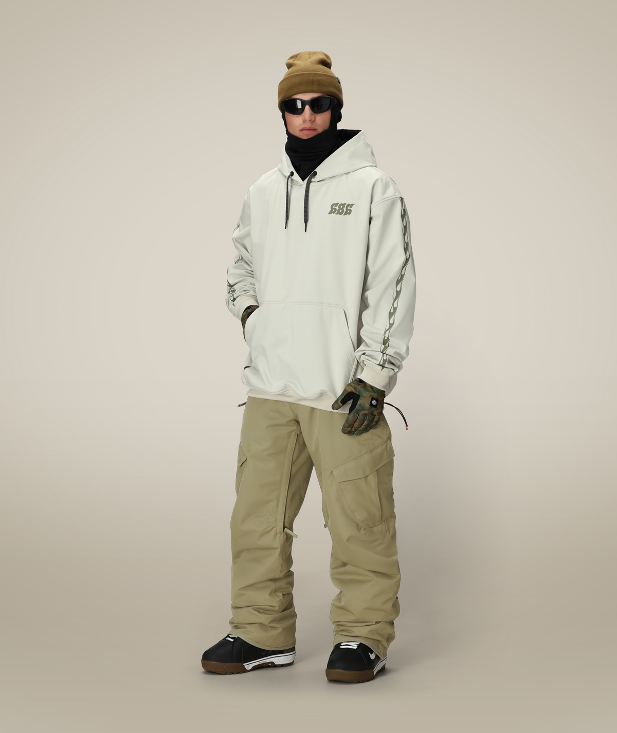 MENS WATERPROOF TEAM HOODY - LIMESTONE