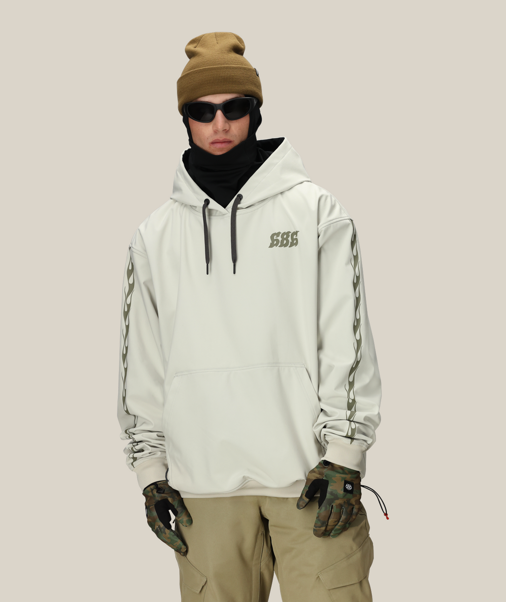 MENS WATERPROOF TEAM HOODY - LIMESTONE