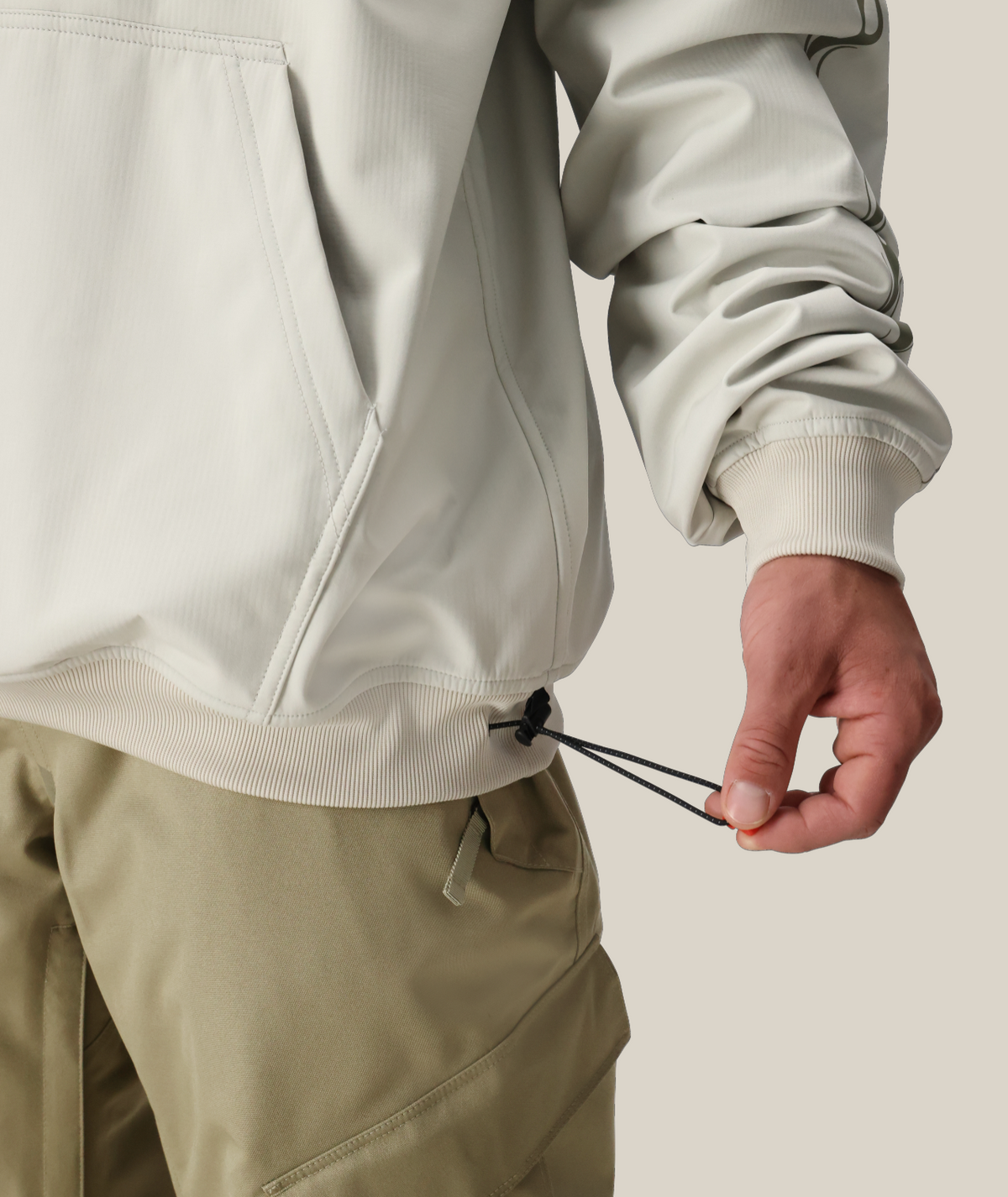 MENS WATERPROOF TEAM HOODY - LIMESTONE