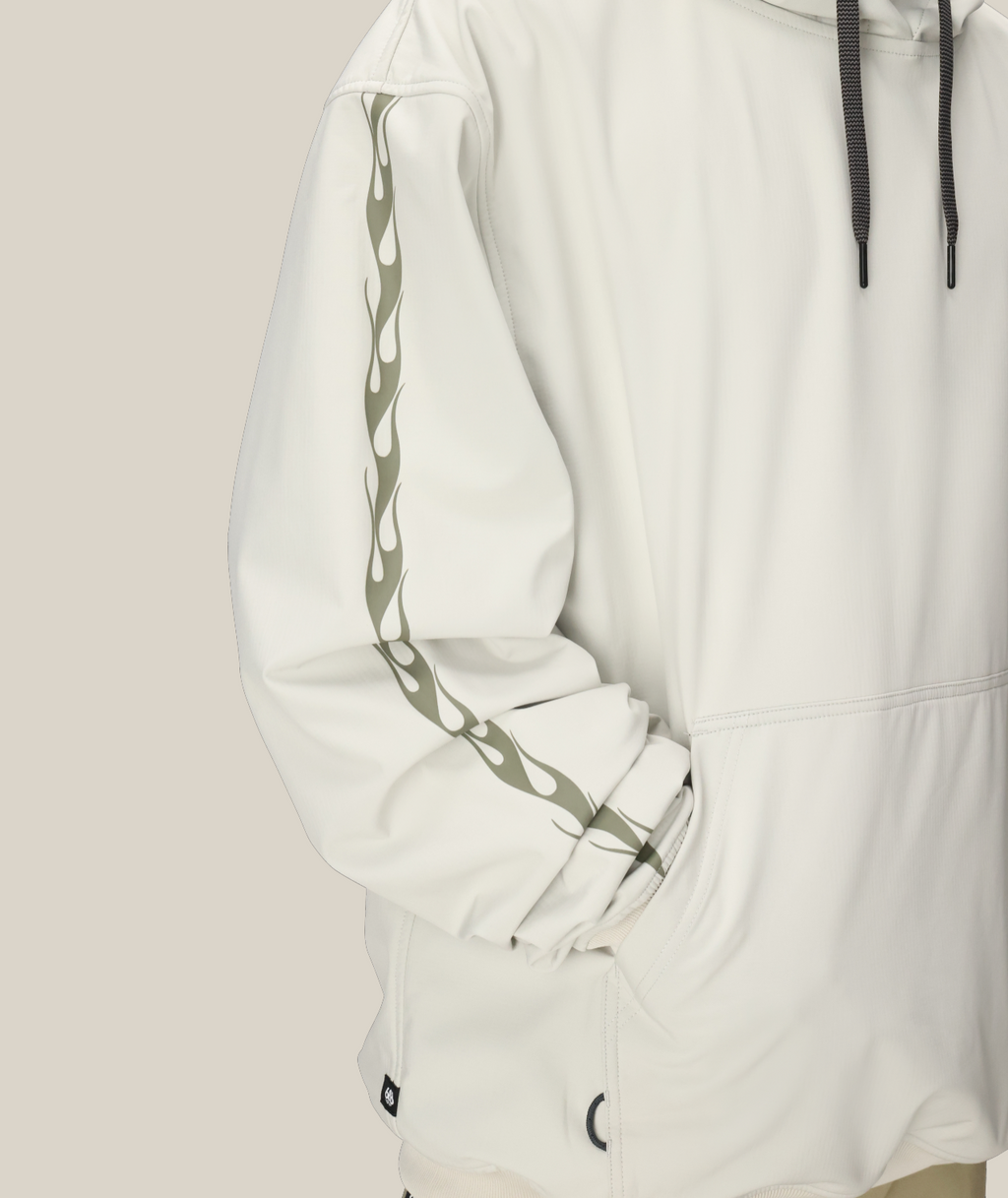 MENS WATERPROOF TEAM HOODY - LIMESTONE