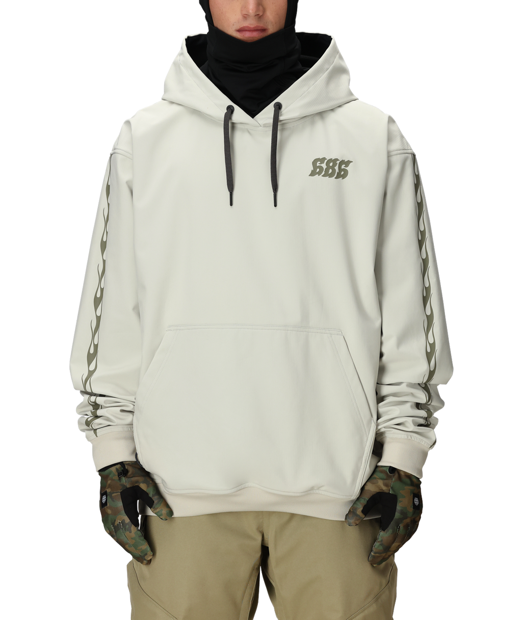MENS WATERPROOF TEAM HOODY - LIMESTONE