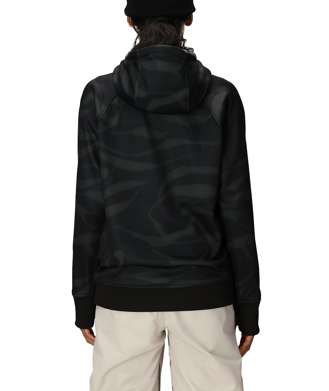 Women's Bonded Fleece Pullover Hoody - BLACK VAPORS