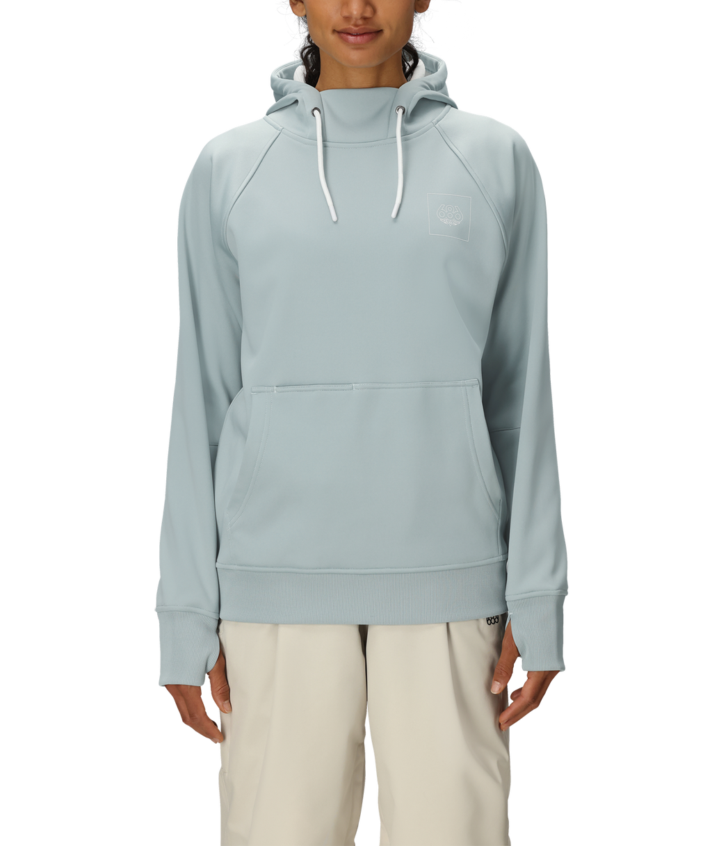 Women's Bonded Fleece Pullover Hoody - DUSTY MARINE