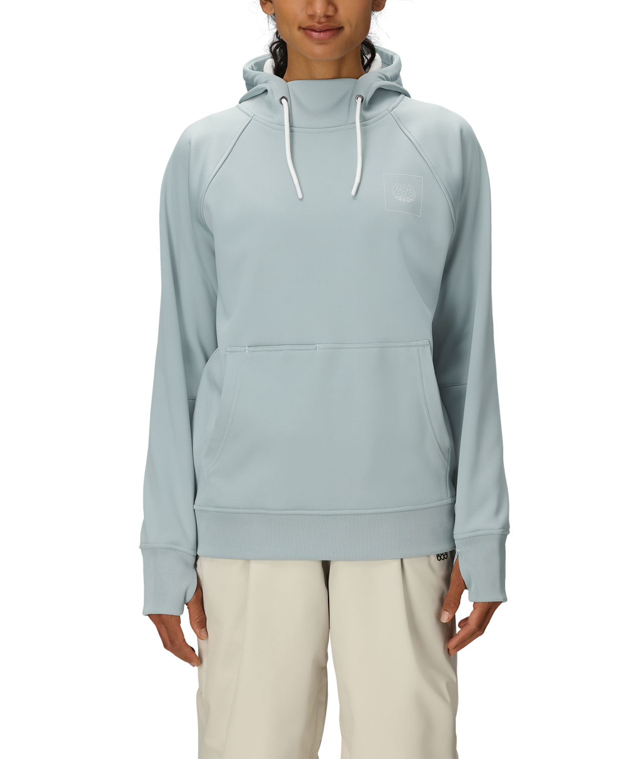 Women's Bonded Fleece Pullover Hoody - DUSTY MARINE