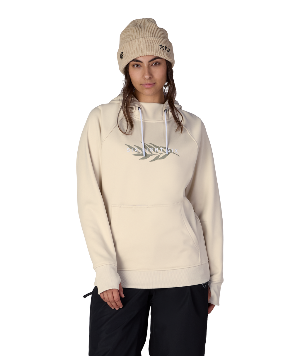 Women's Bonded Fleece Pullover Hoody - LIMESTONE PRINT