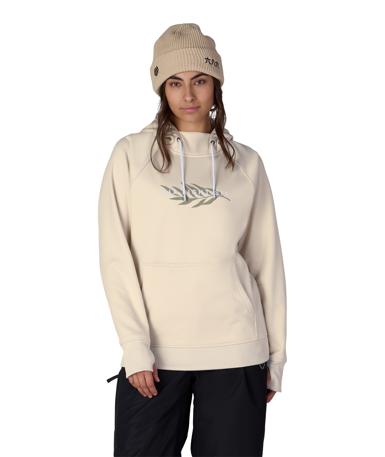 Women's Bonded Fleece Pullover Hoody - LIMESTONE PRINT