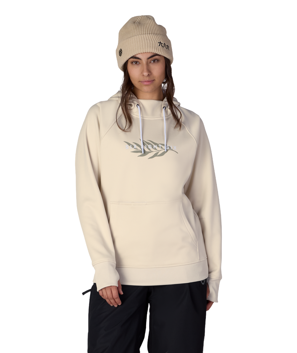 Women's Bonded Fleece Pullover Hoody - LIMESTONE PRINT