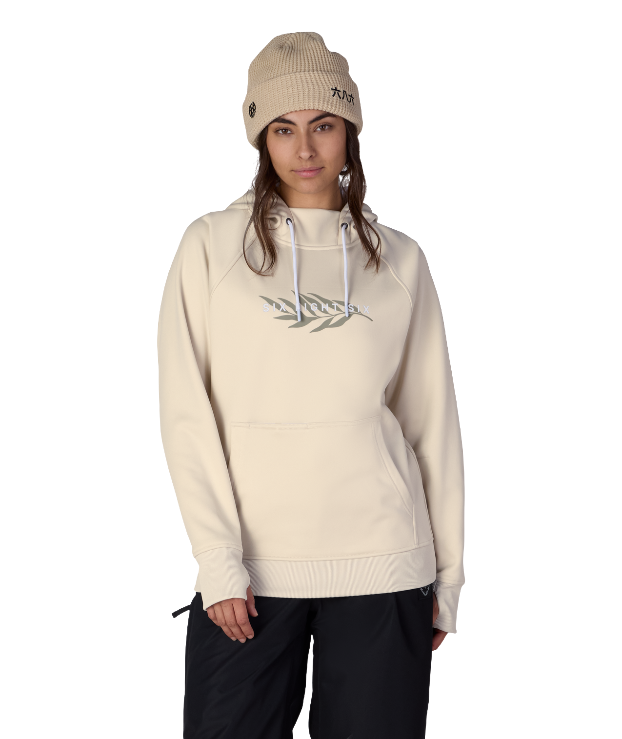 Women's Bonded Fleece Pullover Hoody - LIMESTONE PRINT