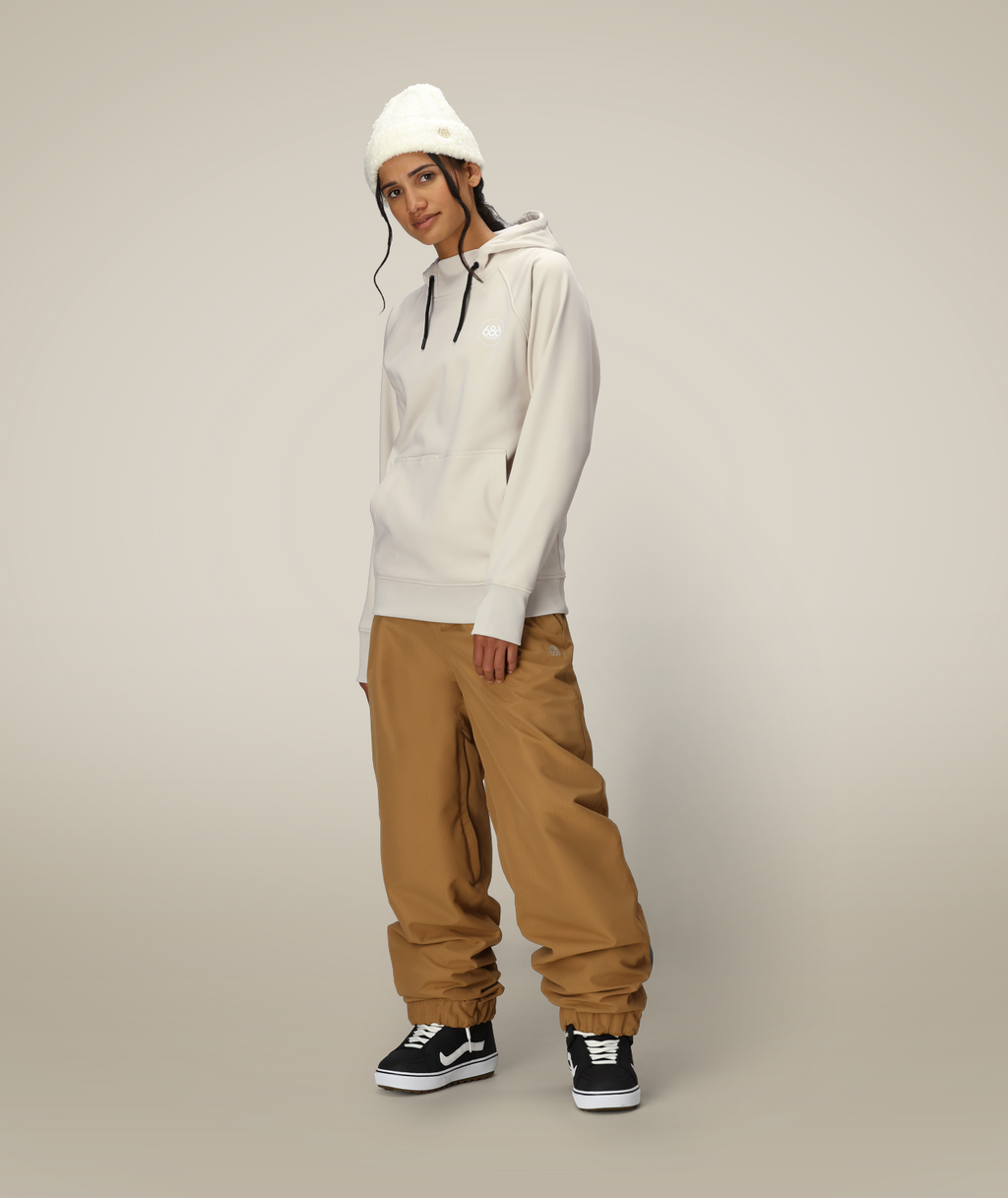 Women's Bonded Fleece Pullover Hoody - LIMESTONE
