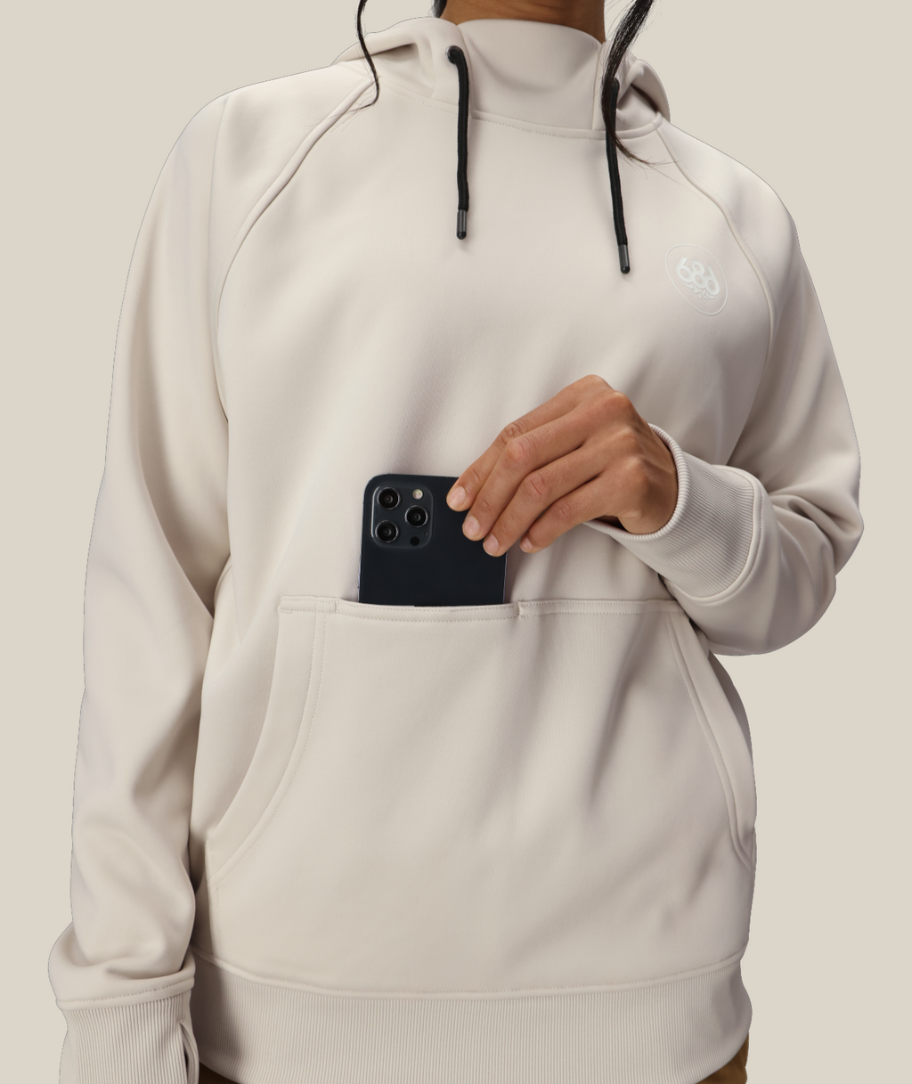 Women's Bonded Fleece Pullover Hoody - LIMESTONE
