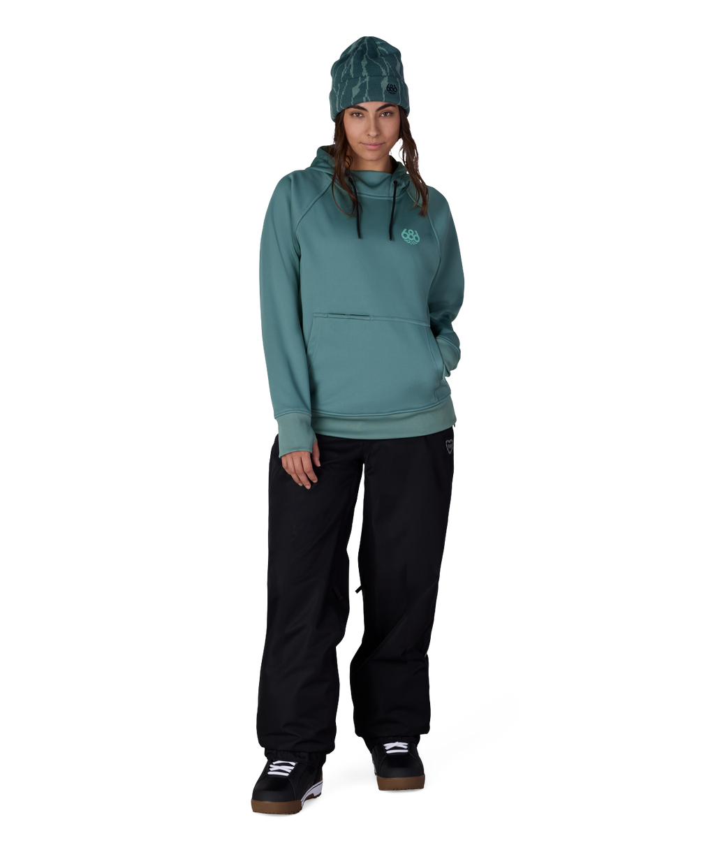 Women's Bonded Fleece Pullover Hoody - PALE FIRN