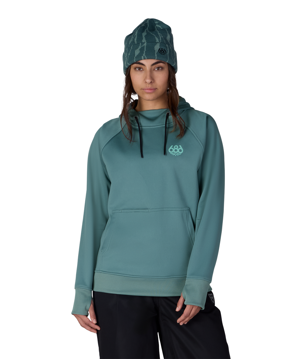 Women's Bonded Fleece Pullover Hoody - PALE FIRN