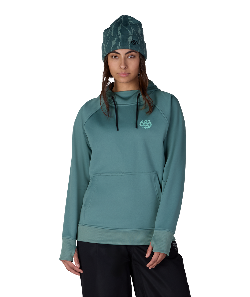 Women's Bonded Fleece Pullover Hoody - PALE FIRN