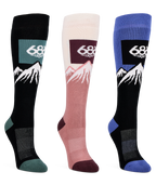 686 WOMENS SNOW CAPS SOCK 3-PACK - ASSORTED 2