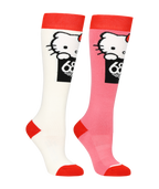 Women's Hello Kitty Sock (2-Pack) - HK WHITE GERANIUM PINK