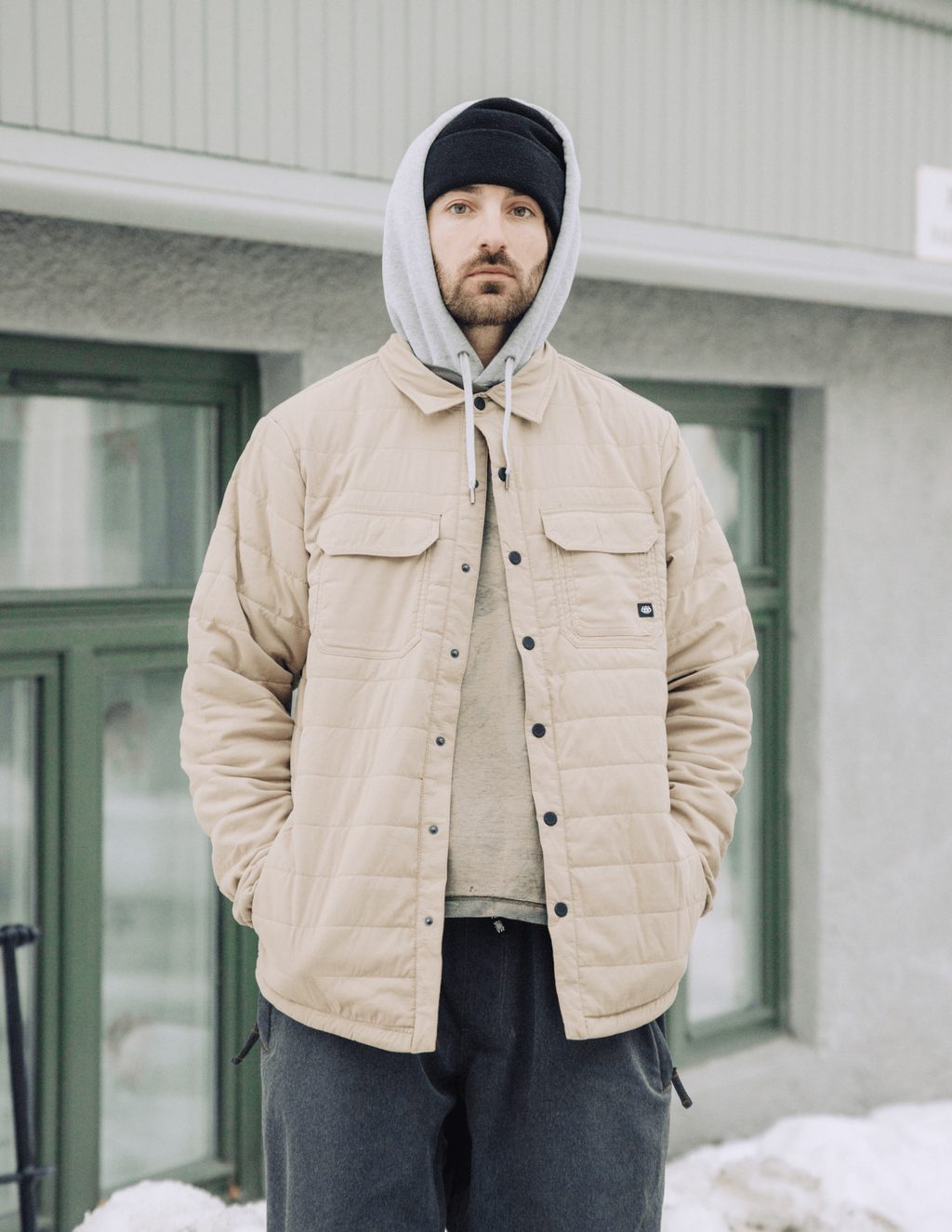 Men's Thermaldry Merino Lined Shacket - PUTTY