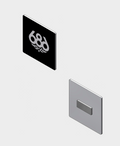 Black Straight Arms Magnet Logo - 10 Pack - ASSORTED