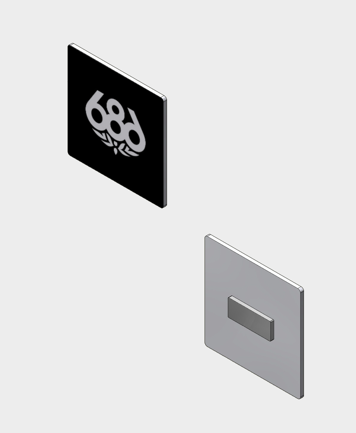 Black Straight Arms Magnet Logo - 10 Pack - ASSORTED