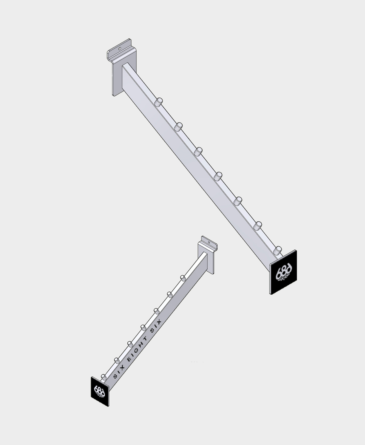 Polar Slatwall Waterfall w Logo - 2 Pack - ASSORTED