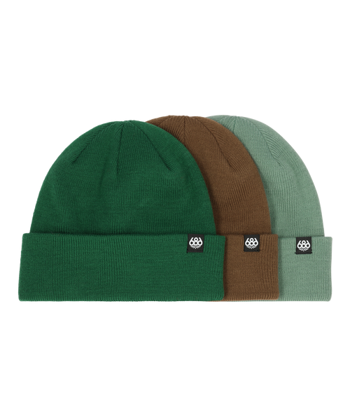 686 STANDARD ROLL UP BEANIE - (3-Pack) - ASSORTED 2