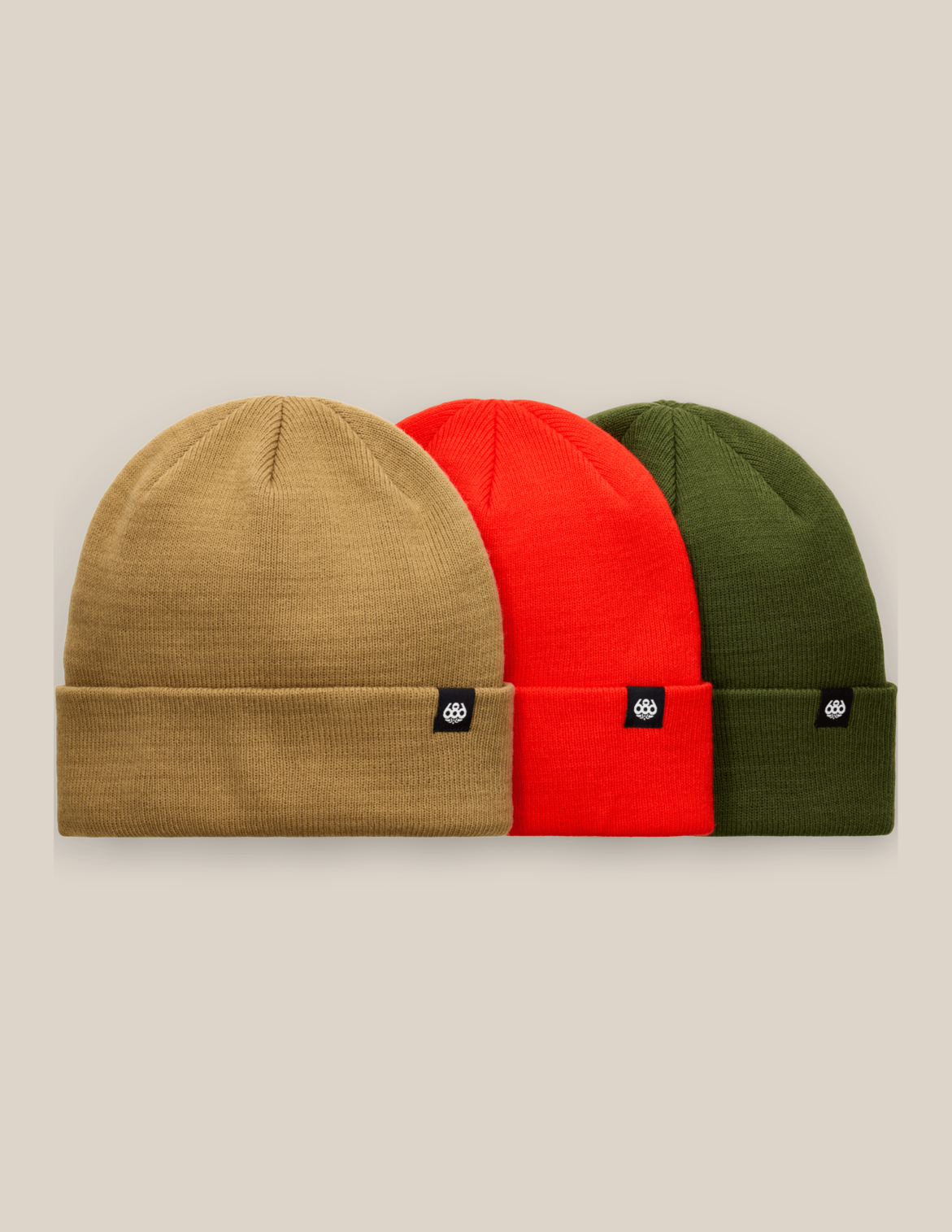 686 STANDARD ROLL UP BEANIE - (3-Pack) - ASSORTED 3