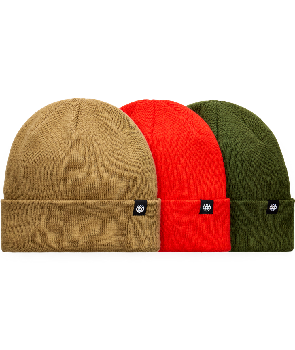 686 STANDARD ROLL UP BEANIE - (3-Pack) - ASSORTED 3