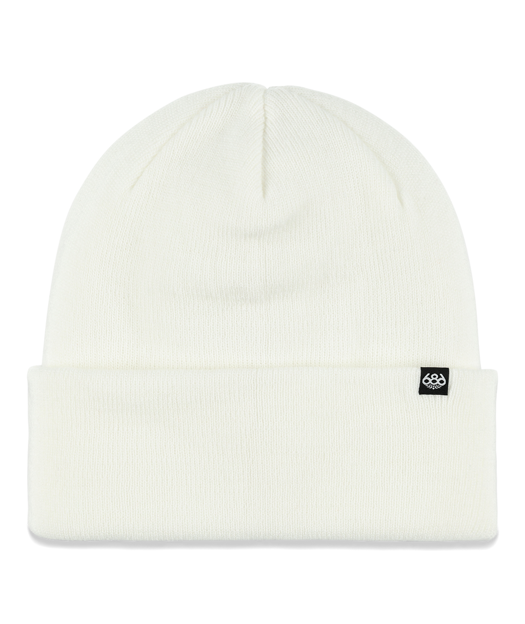 686 STANDARD ROLL UP BEANIE - WHITE