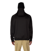 MENS BONDED FLEECE HOODY - BLACK RED
