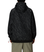 MENS BONDED FLEECE HOODY - BLACK FRACTURE PRINT