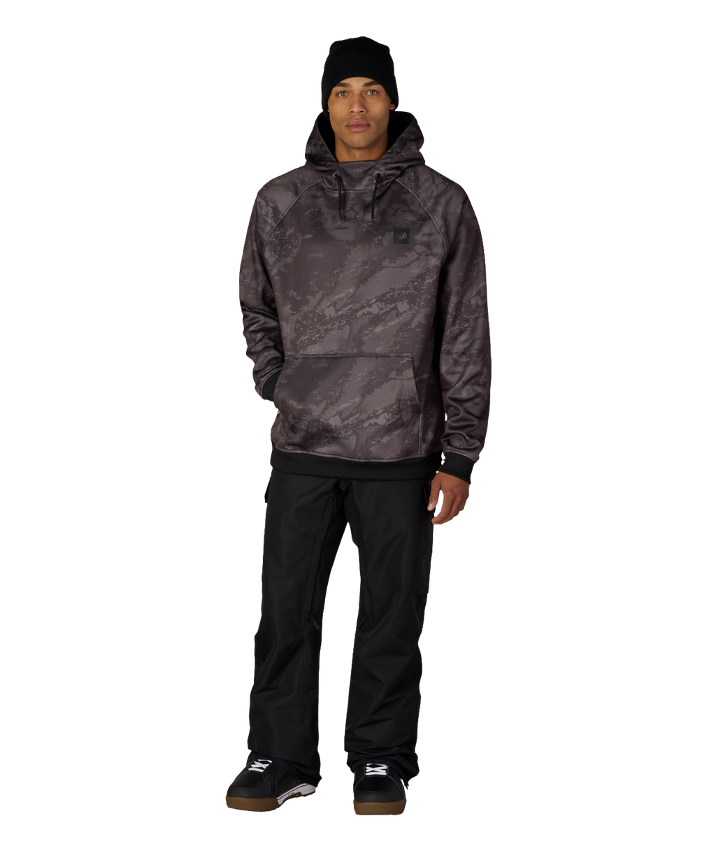 MENS BONDED FLEECE HOODY - CHARCOAL HEMISPHERE