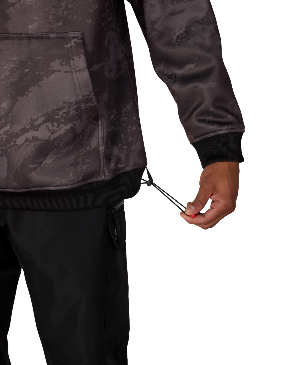MENS BONDED FLEECE HOODY - CHARCOAL HEMISPHERE