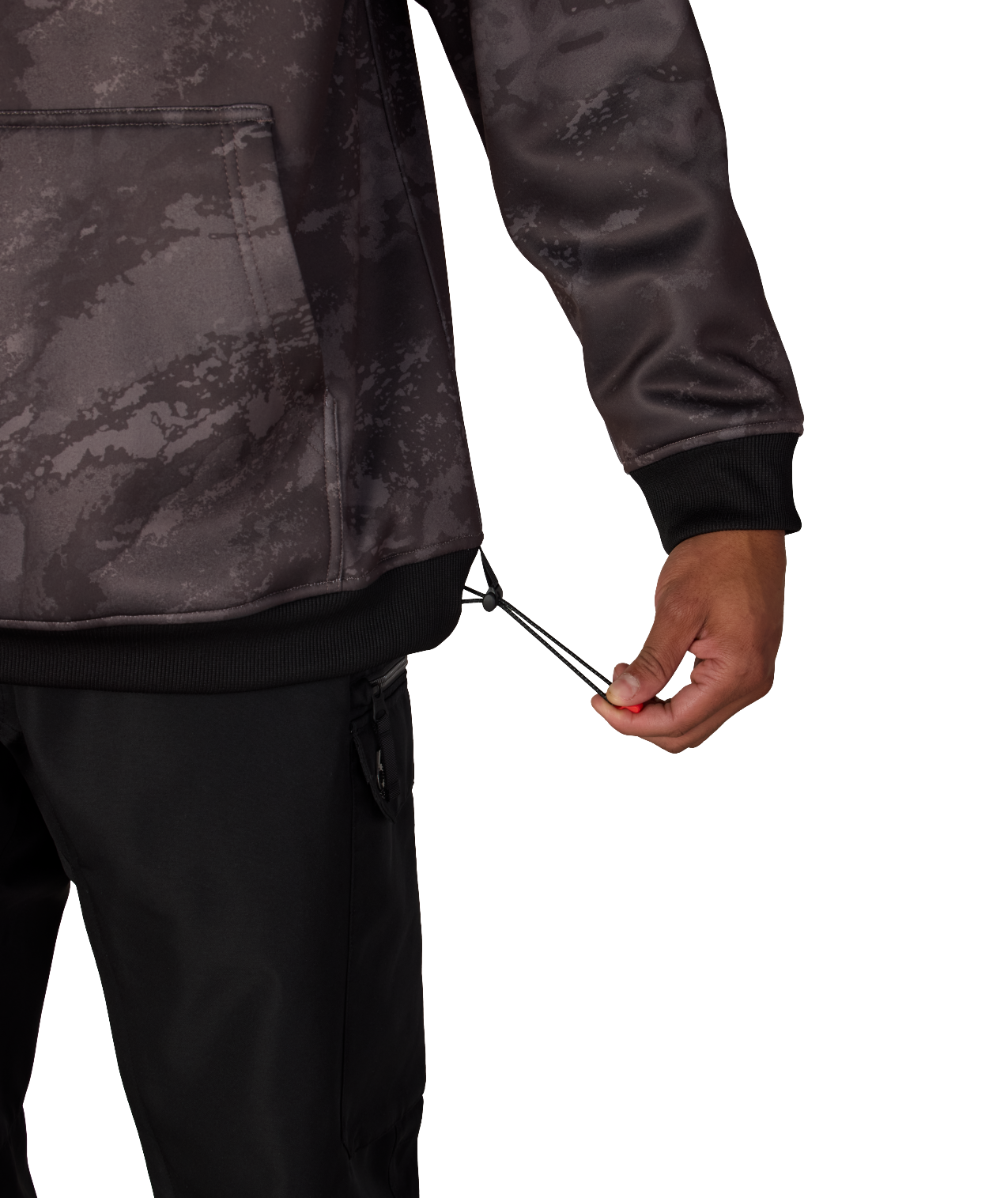 MENS BONDED FLEECE HOODY - CHARCOAL HEMISPHERE