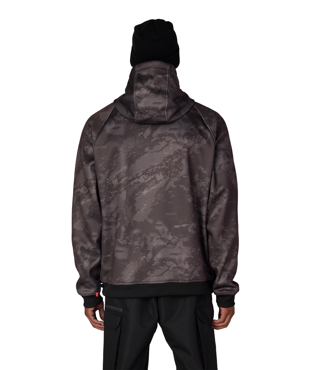 MENS BONDED FLEECE HOODY - CHARCOAL HEMISPHERE
