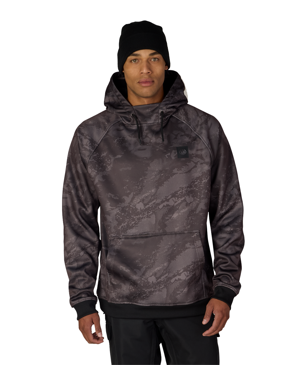 MENS BONDED FLEECE HOODY - CHARCOAL HEMISPHERE