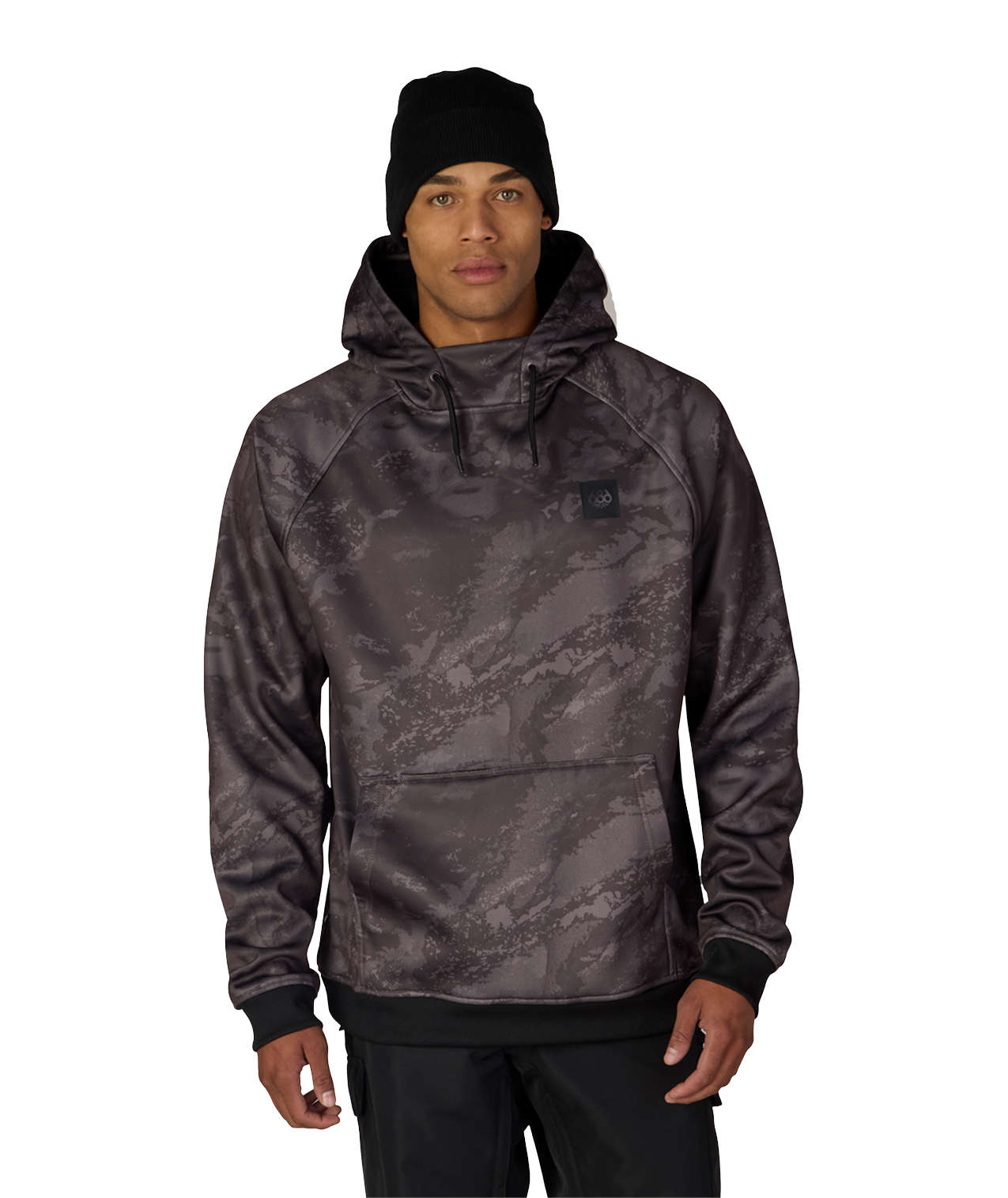 MENS BONDED FLEECE HOODY - CHARCOAL HEMISPHERE