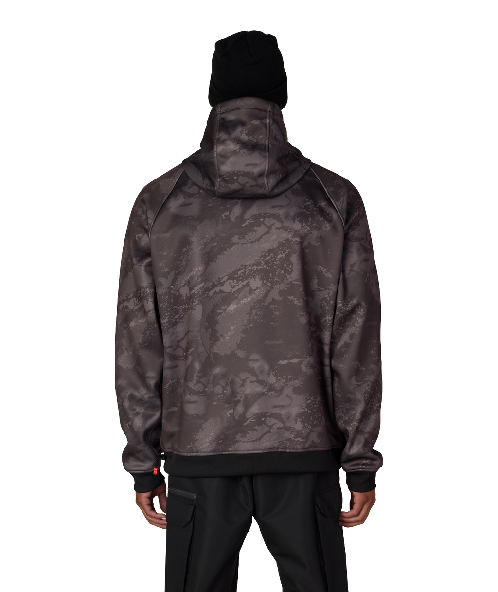 MENS BONDED FLEECE HOODY - CHARCOAL HEMISPHERE