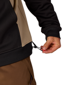 MENS BONDED FLEECE HOODY - KHAKI COLORBLOCK