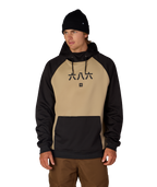 MENS BONDED FLEECE HOODY - KHAKI COLORBLOCK