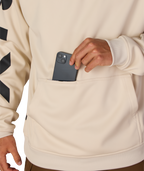 MENS BONDED FLEECE HOODY - LIMESTONE