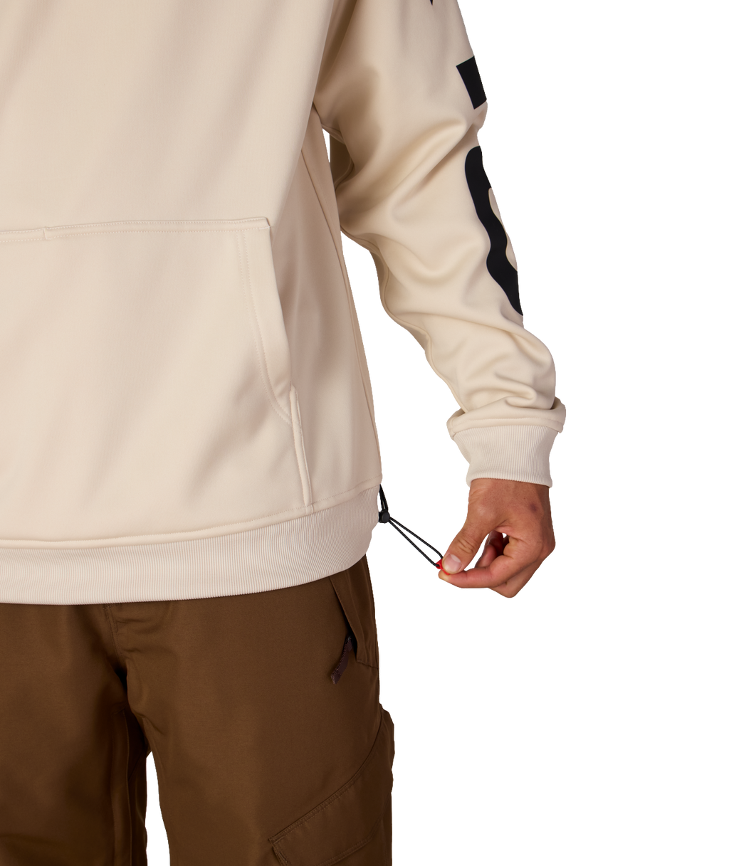 MENS BONDED FLEECE HOODY - LIMESTONE