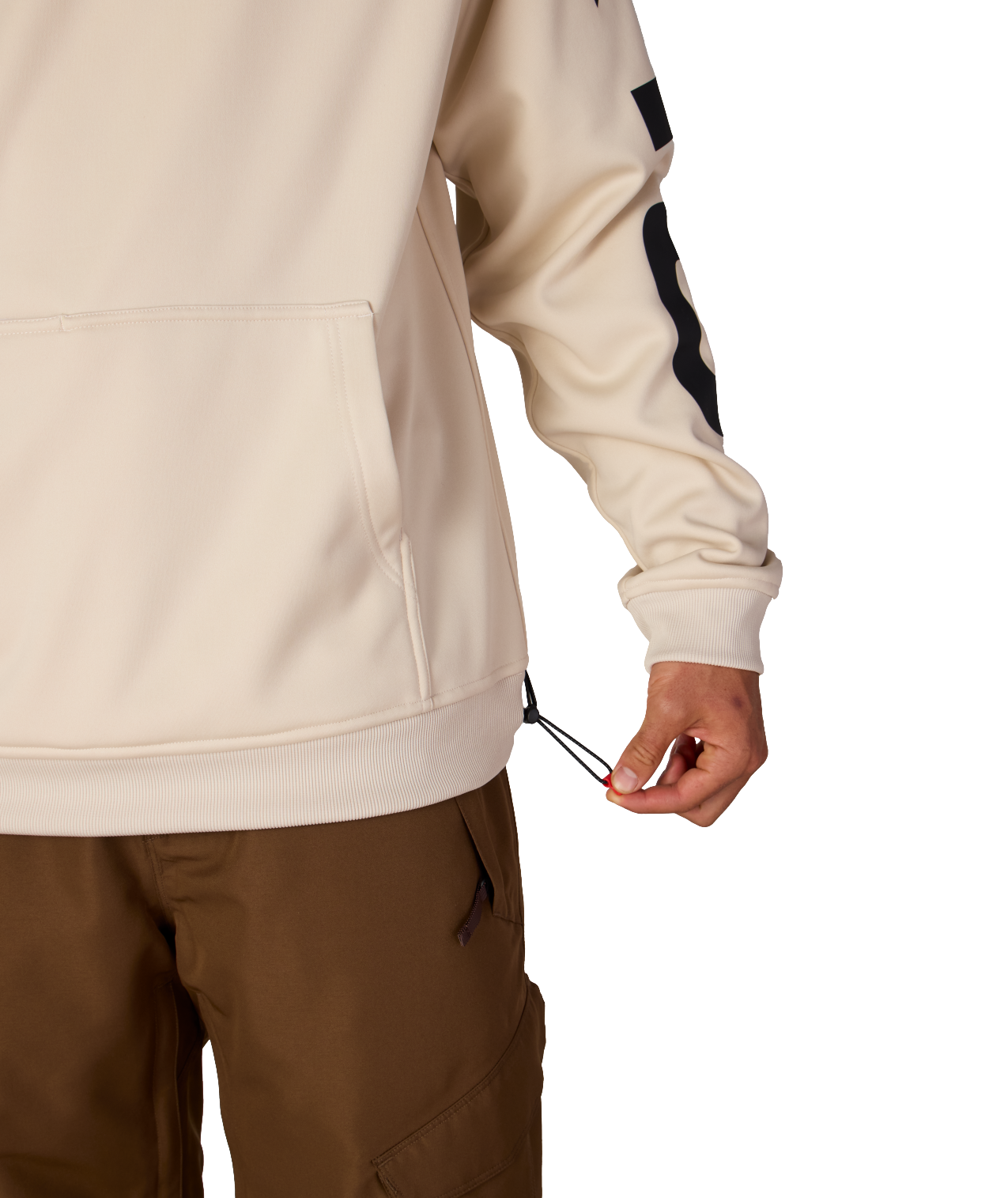 MENS BONDED FLEECE HOODY - LIMESTONE